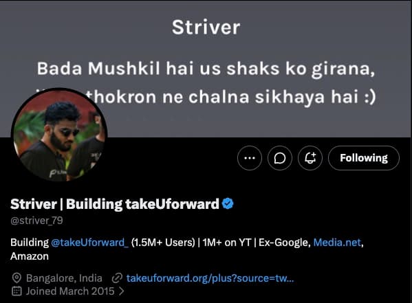 Raj Vikramaditya (Striver)